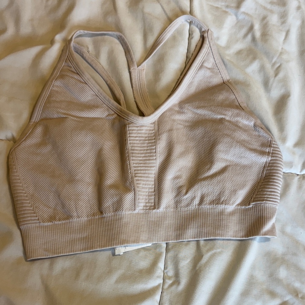 Fabletics Ribbed Dusty pink Sports Bra